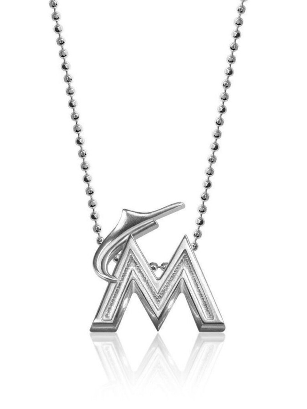 NWT, Alex Woo Sterling Silver MLB Miami Marlins Charm Necklace
